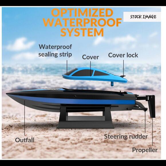 Volantex Rc Remote Control Boat W LED Lights 2.4 GHZ 20MPH Rechargeable Battery - Picture 6 of 9